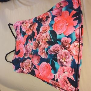 Floral Lululemon Tank Top with built in bra